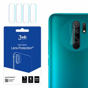 Hibridinis stiklas 3MK Hibridinis stiklas kameros XIAOMI REDMI 9 skirtas kamerai 4 vnt.