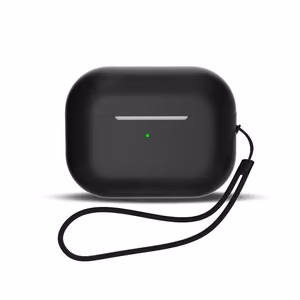 Dėklas ausinėms AirPods 1 / AirPods 2 su rankos dirželiu - juodas
