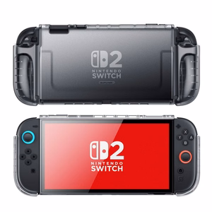 Supcase Crystal dėklas Nintendo Switch 2 - skaidriai juodas