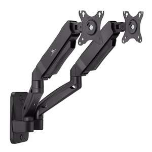 Maclean MC-988 sieninis laikiklis dviem monitoriams 17-32″, maks. 9 kg, mechaninė spyruoklė