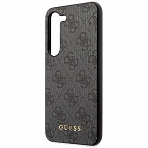 Guess GUHCS23SG4GFGR S23 S911 серый/серый жёсткий чехол 4G Metal с золотым логотипом