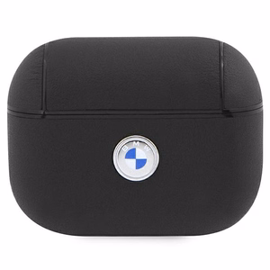 BMW BMAP2SSLBK AirPods Pro 2 (2022/2023) чехол чёрный/чёрный натуральная кожа Silver Logo