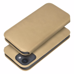 DUAL POCKET knygos tipo dėklas telefonui XIAOMI Redmi Note 13 Pro Plus 5G auksinis