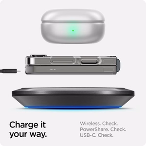 Spigen AirSkin dėklas, skirtas Samsung Galaxy Z Flip6 / Z Flip7 FE, visiškai skaidrus
