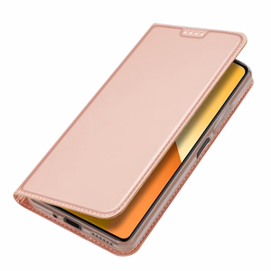 Dux Ducis Skin Pro dėklas su atvartu ir kortelių skyriumi Xiaomi Redmi Note 13 5G - rožinis