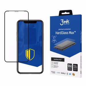 Закалённое стекло 3mk HardGlass Max чёрный для Apple iPhone X / XS / 11 Pro