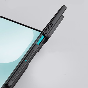 Nillkin Super Frosted Shield Fold Magnetinis dėklas Samsung Galaxy Z Fold 7, MagSafe suderinamas, su S Pen Space - juodas