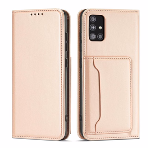 Magnet Card Case чехол для Samsung Galaxy A13 5G кошелёк-чехол с держателем для карт розовый