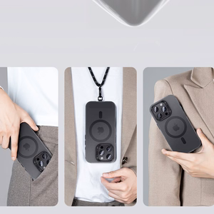Benks magnetinis Lucid Armor dėklas (B065) Iphone 16 Pro telefonui juodas (su kameros valdymo mygtuku)
