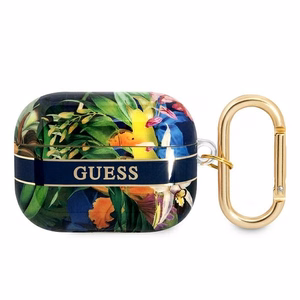 Guess GUAPHHFLB AirPods Pro dėklas mėlynas/mėlynas Gėlių kolekcija