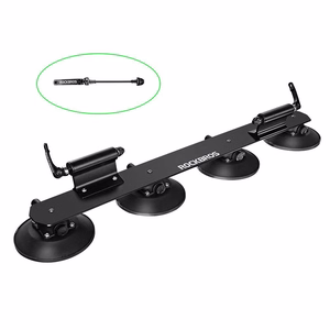 Rockbros XP1002 siurbtukinis automobilio stogo laikiklis 2 dviračiams – juodas