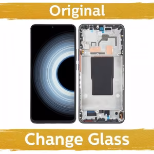 LCD Display Compatible With Xiaomi 12T with Frame / Black / (Renewed: China)