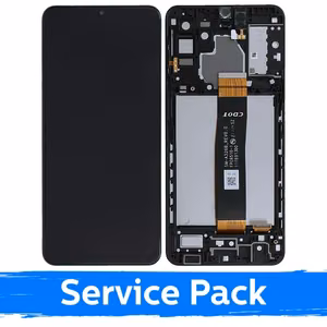 LCD Display Compatible With Samsung A326 A32 5G Black With Frame (Service Pack)