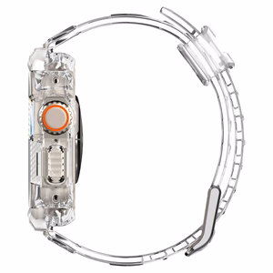 Spigen Rugged Armor Pro Case – Band with case for Apple Watch Ultra 49 mm (Clear))