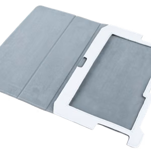 Natūralios odos dėklas Samsung Galaxy Tab P5100, baltas