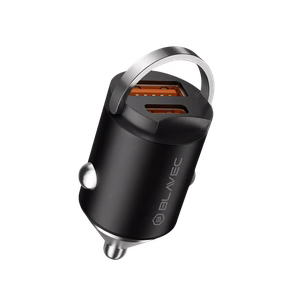 Blavec Car charger BS-02B Aero - USB + Type C - QC 3.0 18W PD 30W (CCBS02BA-UCB) black