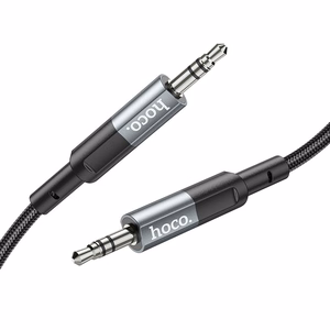 Cable AUX Jack 3,5 mm to Jack 3,5 mm Hoco 1 m UPA23 metal gray