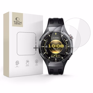 Tech-Protect Glass Fit+ 2 dalių grūdinto stiklo rinkinys Huawei Watch GT 6 Pro 46mm laikrodžiui - skaidrus