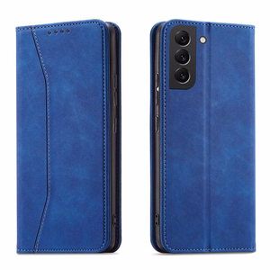 Magnet Fancy Case чехол для Samsung Galaxy S22 + (S22 Plus) кошелёк-чехол с держателем для карт синий