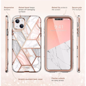Supcase Cosmo чехол для iPhone 14 Plus - розовый мрамор