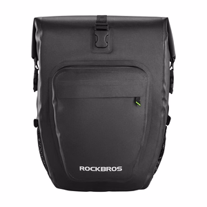 Rockbros AS-001 vandeniui atsparus 27 l dviračio bagažinės krepšys – juodas