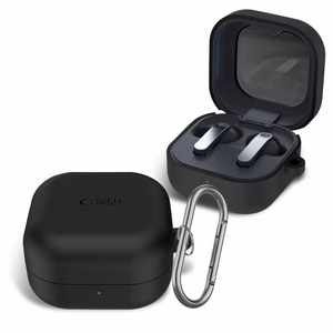 Tech-Protect Silikoninis Hook Dėklas for Samsung Galaxy Buds 4 / 4 Pro - juodas