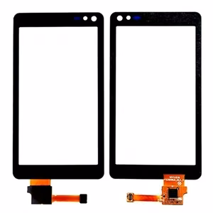 Touchscreen Compatible With Nokia N8 with frame Black HQ
