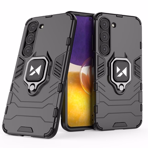 Чехол Wozinsky Ring Armor для Samsung Galaxy S23 бронированный с магнитным кольцом-держателем чёрный