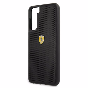 Dėklas telefonui Ferrari FESPEHCS21MBK S21+ G996 juodas/juodas kietasis dėklas On Track perforuotas