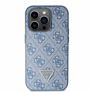 Guess GUHCP14XP4TDSCPB iPhone 14 Pro Max 6.7" mėlynas/mėlynas kietas dėklas Crossbody 4G Metal Logo