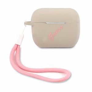 AirPods Pro dėklas Guess GUACAPLSVSGP pilkas rožinis/pilkas rožinis Silikon Vintage