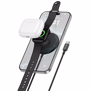 Borofone Wireless induction charger BQ41 Glory 3 in 1 15W black