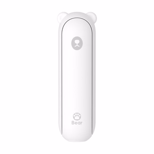 Портативный ручной USB-вентилятор Jisulife Life8 Mini с внешним аккумулятором 2000 мА·ч и фонариком — белый