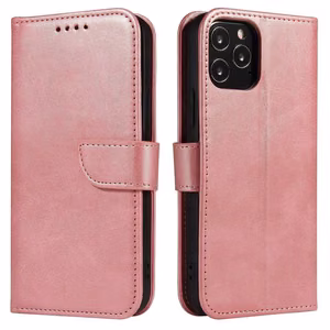 Magnetinis Dėklas elegantiškas atverčiamas dėklas su stovo funkcija Xiaomi Redmi Note 11 Pro+ 5G (China) / 11 Pro 5G (China) / Mi11i HyperCharge / Poco X4 NFC 5G rožinis