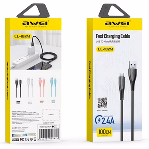 USB cable Awei CL-182M USB to MicroUSB 1.0m black