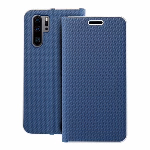 Dėklas telefonui (m) - LUNA Book Carbon HUAWEI P30 Pro mėlynas