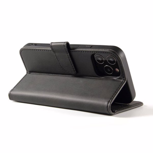 Magnetinis elegantiškas dėklas su atvartu ir stovo funkcija Motorola Moto E32 juodas