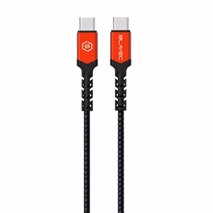 Blavec Кабель Raptor плетёный - Type C to Type C - PD 60W 3A 0,25 метра Apple CarPlay/Android Auto (CRA-CC3BR025) чёрно-красный