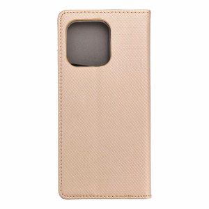SMART CASE knygos tipo dėklas telefonui MOTOROLA Edge 60 Fusion auksinis