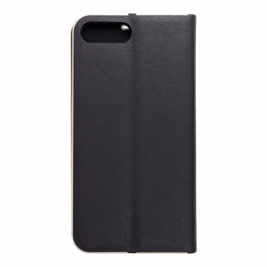 LUNA Book Gold dėklas telefonui iPhone 7 Plus / 8 Plus juodas