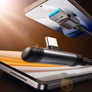 Joyroom S-A56 EnjoyX Series 90° Кабель USB-A - USB-C 3A 1.2м - чёрный