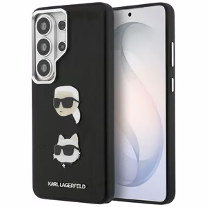 Karl Lagerfeld Saffiano Double Heads Metal Чехол для Samsung Galaxy S26 Ultra - чёрный