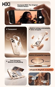 Dėklas HDD Clear MagSafe Case Apple iPhone 17 Pro skaidrus