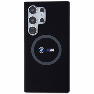 BMW M Silikoninis spausdintas žiedas Magnetinis dėklas telefonui Samsung Galaxy S24 Ultra - juodas