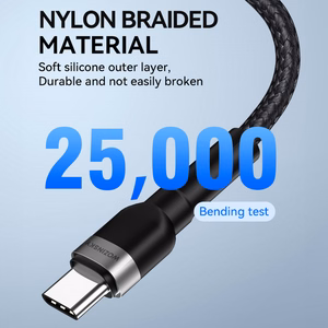 Wozinsky WNBAC2 USB-A / USB-C kabelis 2.4A 2m - juodas