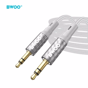 Audio adapteris Bwoo (AUX075) 3,5mm į 3,5mm (p-p) pilkas