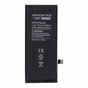 AmpSentrix Basic battery for iPhone SE 2022 (high capacity 2200 mAh)
