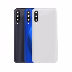Back Cover Compatible with Xiaomi Mi 9 Lite white (with camera lens) HQ