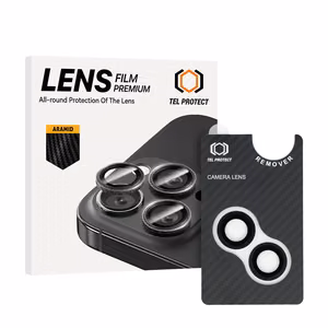 Grūdintas stiklas Tel Protect 3D objektyvo Aramid serija kamerai Iphone 15/15 Plus (2 objektyvai)