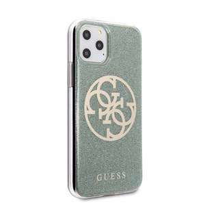 Guess GUHCN58PCUGLKA iPhone 11 Pro chaki kietas dėklas 4G Circle Glitter